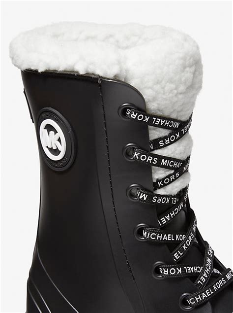 montaigne faux fur rain boot michael michael kors